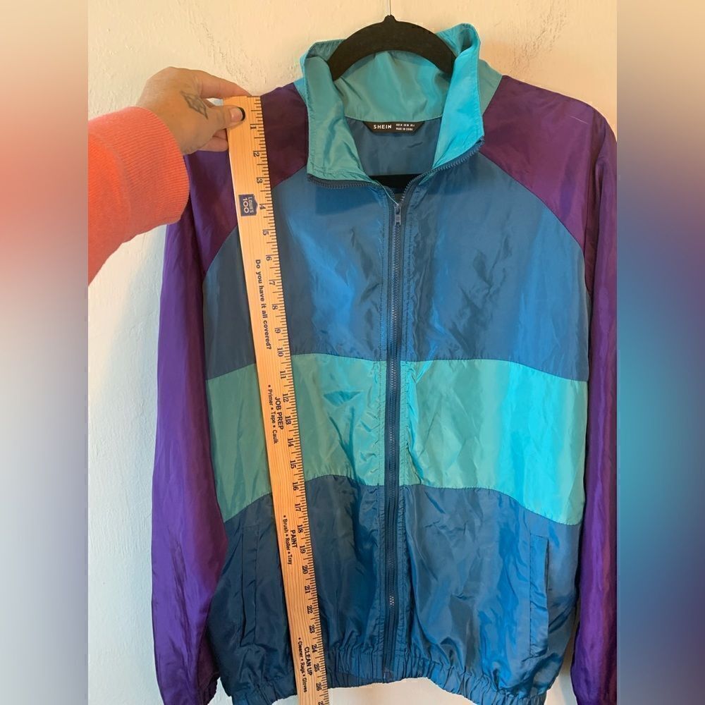 Shein 80s look patchwork wind jacket size M - Picture 5 of 6